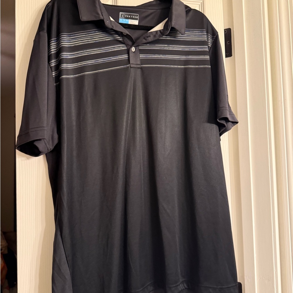 PGA Tour Men's Charcoal Polo Shirt XXL - Picture 2 of 4